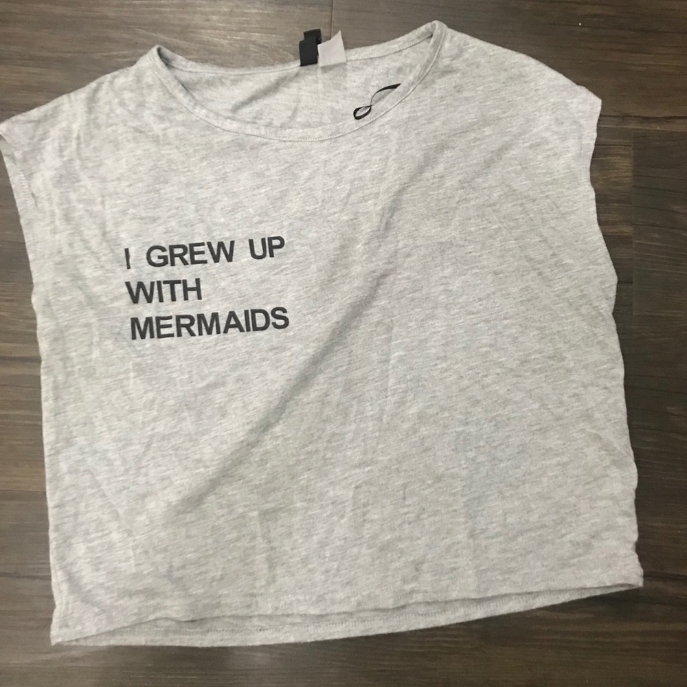 “I Grew Up With Mermaids” sleeveless crop
